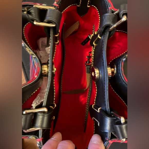 Dooney & Bourke Red and Green Plaid Mini Barlow - Picture 10 of 16